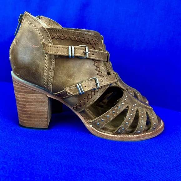 🚫SOLD! •BRAND NEW! |•FREEBIRD🦅BY STEVEN•| Connor Sandal Bootie Distressed Leathe - Picture 12 of 16